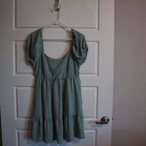 Simple Ruffled Skirt Dress